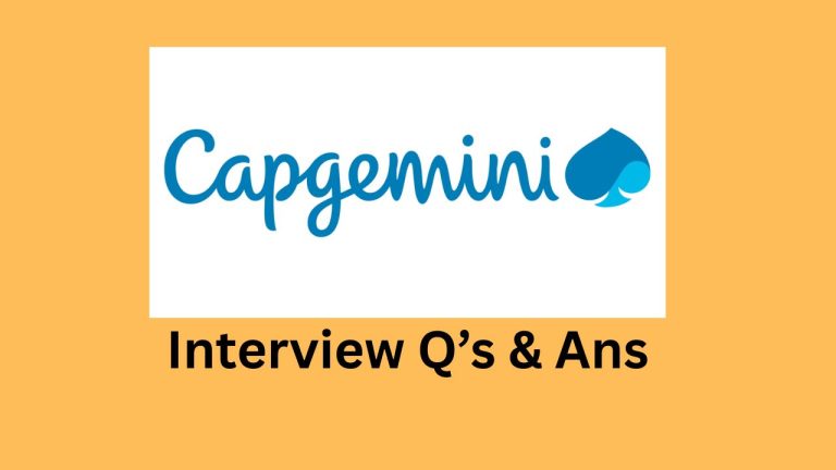 Capgemini Interview Q and A