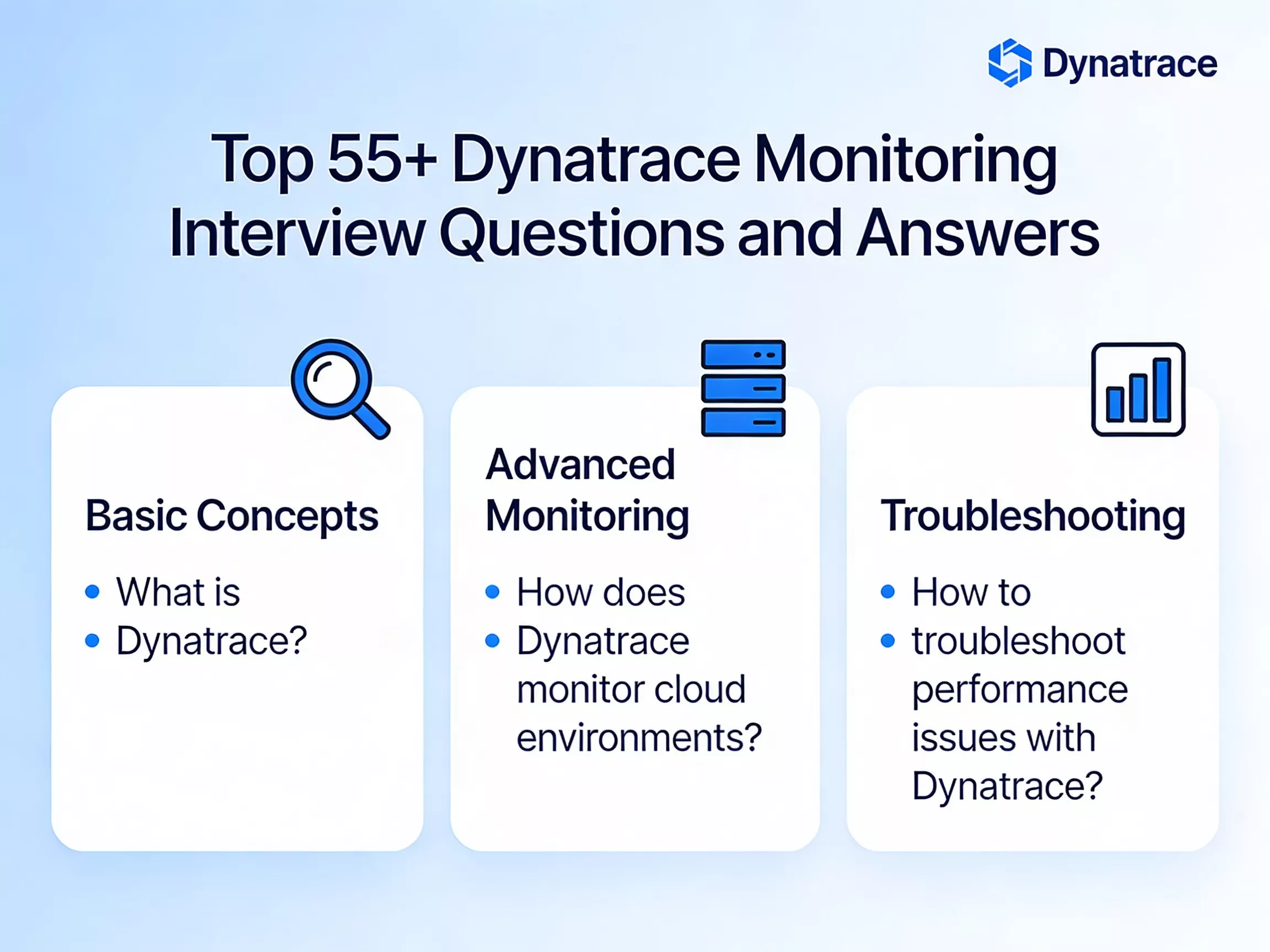 Top 55+ Dynatrace Monitoring Interview Questions and Answers (2025 Edition)  
