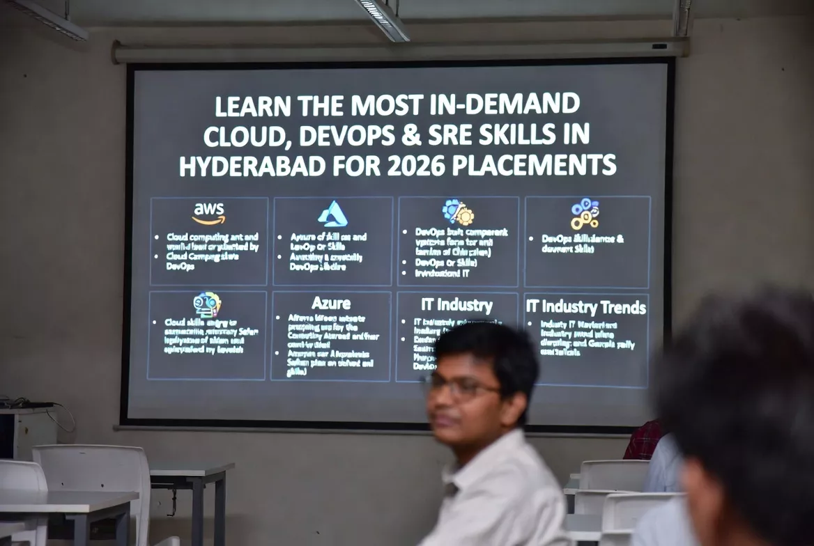 Learn the most in-demand cloud, DevOps, and SRE skills in Hyderabad for 2026 placements, aligned with AWS, Azure, and IT industry trends.