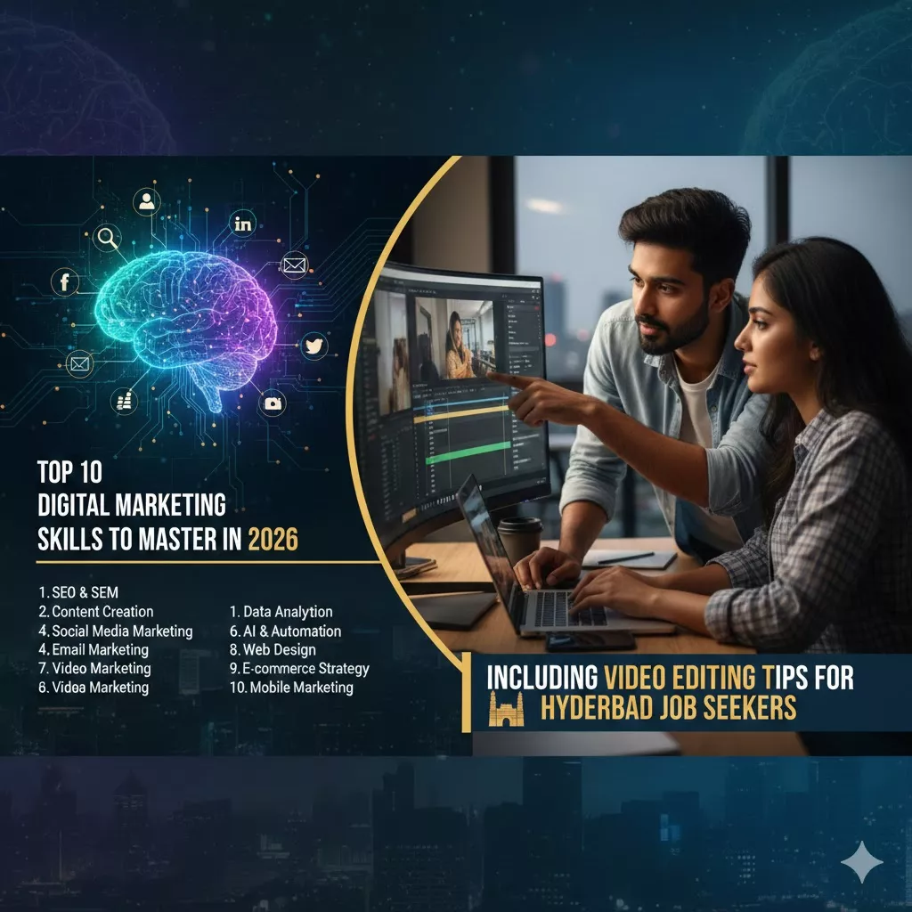 Top 10 Digital Marketing Skills to Master in 2026 – Including Video Editing Tips for Hyderabad Job Seekers
