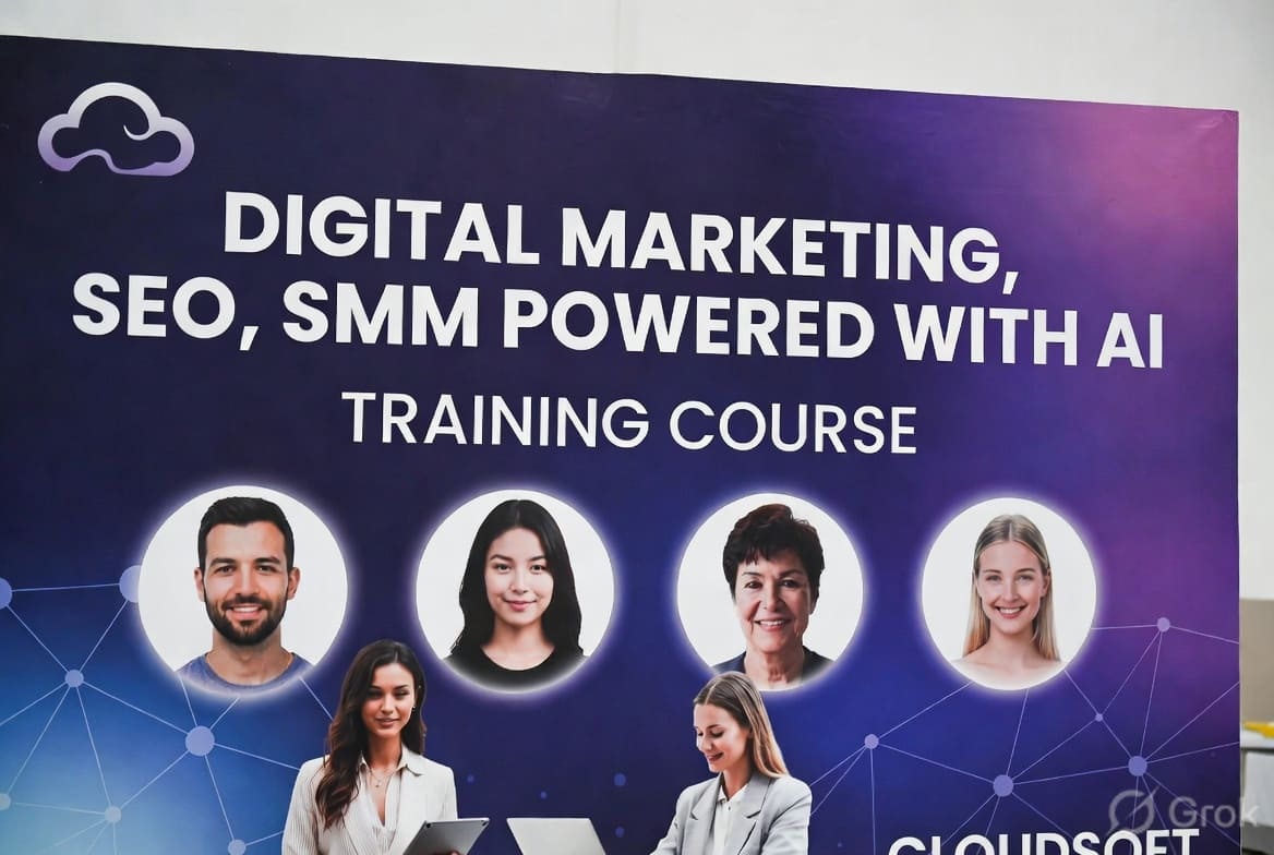 Digital Marketing, SEO, SMM Powered with AI — Training Course by Cloudsoft