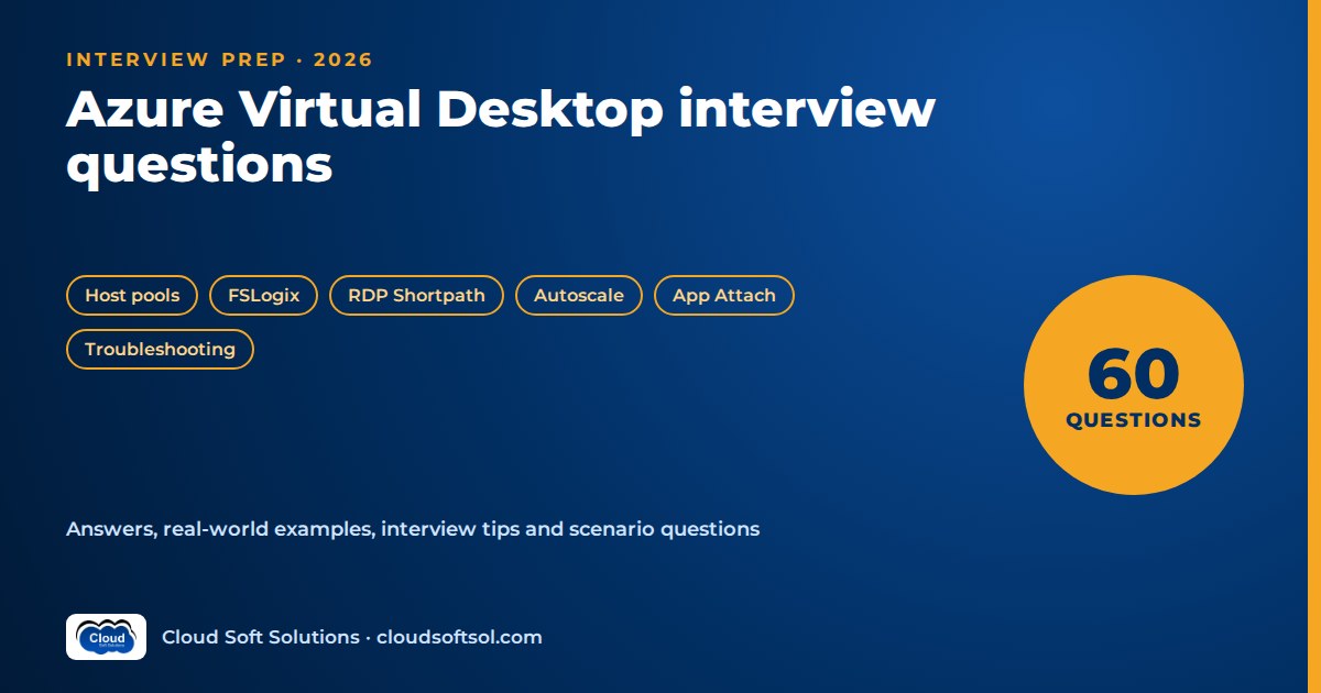 Azure Virtual Desktop interview questions and answers 2026 - Cloud Soft Solutions