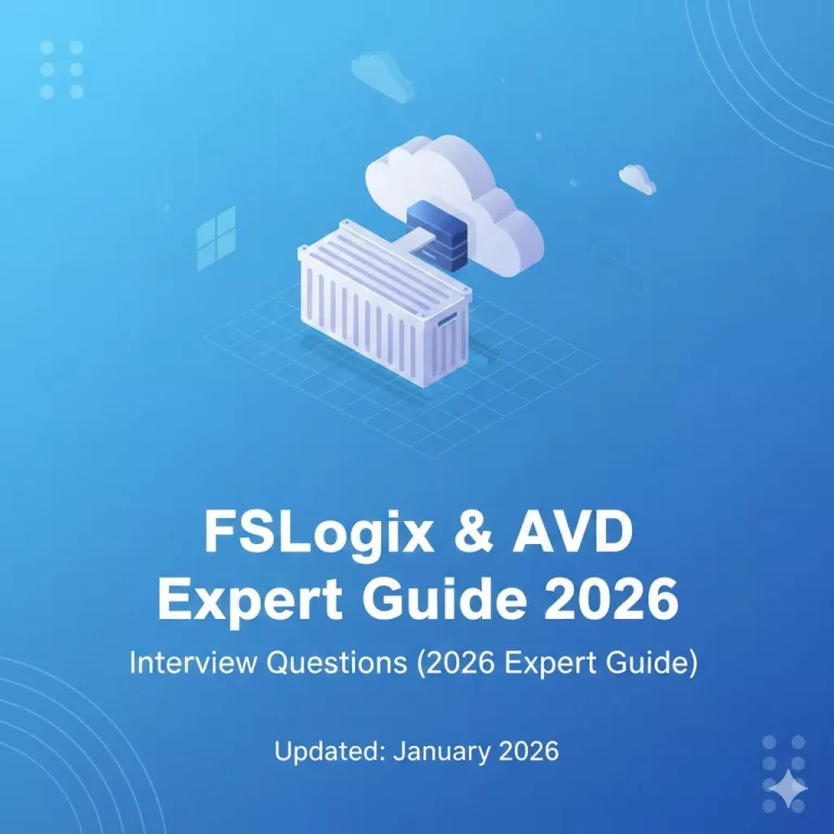FSLogix with Azure AVD Interview Questions (2026 Expert Guide)