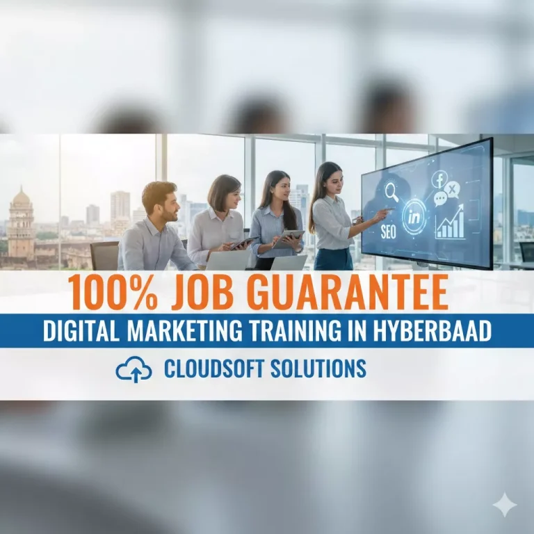 100% Job Guarantee Digital Marketing Training in Hyderabad – Cloudsoft Solutions